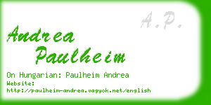 andrea paulheim business card